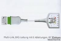 Multi-Link EKG-Stammleitung, 6-polig, IEC, 360cm