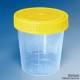 Urinbecher 100 ml mit Schraubdeckel gelb montiert, bestrahlt (5 Stck.), 1 Packung
