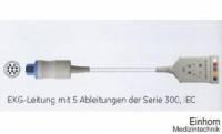 EKG-Leitung, 5-polig, Serie 300, IEC, 120 cm