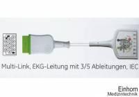 Multi-Link EKG-Stammleitung, 5-polig, IEC, 360 cm