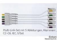 Multi-Link-Set, 5 Ableitungen, Klammern, IEC, C2-C6, 74 cm