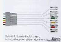 Multi-Link-Set, 6 Ableitungen, Klammern, IEC, 74 cm