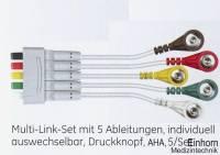 Multi-Link-Set, 5 Ableitungen, Druckknopf, AHA, 74 cm