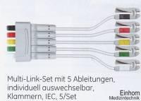 Multi-Link-Set, 5 Ableitungen, Klammern, IEC, 74 cm