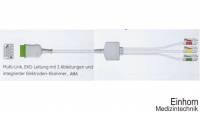 Multi-Link EKG-Leitung, 3-polig, Klammer, AHA, 360 cm