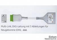 Multi-Link EKG-Leitung, 3-polig, Neugeborene, AHA, 360 cm
