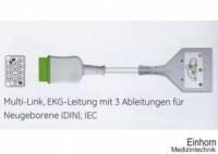 Multi-Link EKG-Leitung, 3-polig, Neugeborene, IEC, 360 cm