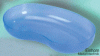 Nierenschale aus PP, blau transluzent, 260 x 137 x 40 mm, 1 Stück