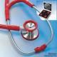 Stethoskop Edelstahl ratiomed rot für Erwachsene, 1 Stück