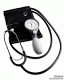 ri-san Blutdruckmessgerät Ø 64 mm schiefergrau mit Stethoskop, 1-Schlauch (mit Bügel-Klettenmanschet